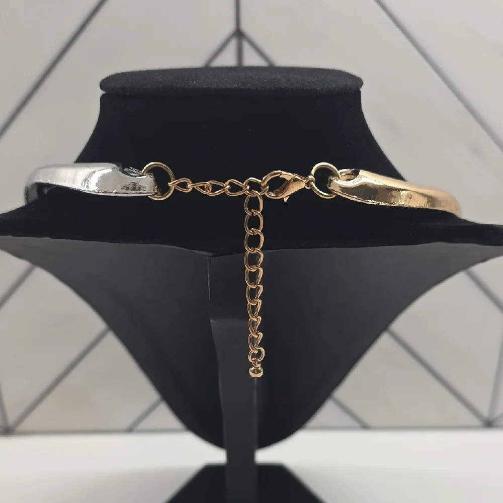 Elegant Gold and Silver Women's Necklace - Picture 4 of 4